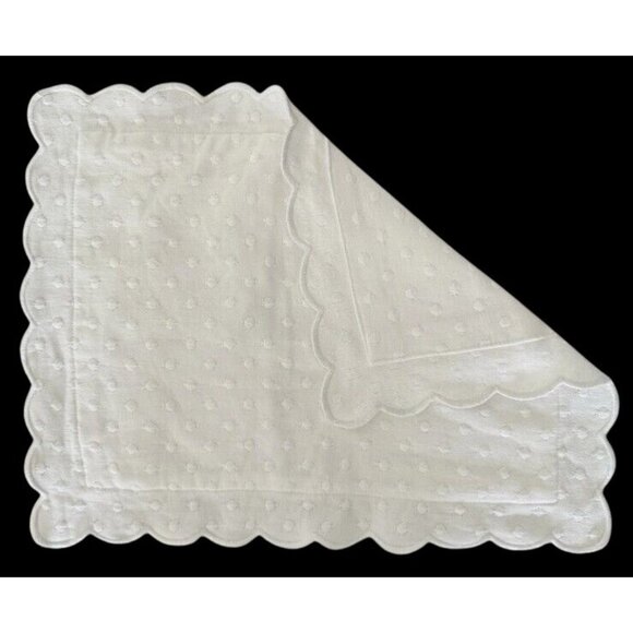 Pottery Barn Polka Dot Matelasse Sham - Standard White - New NIP - Picture 1 of 6